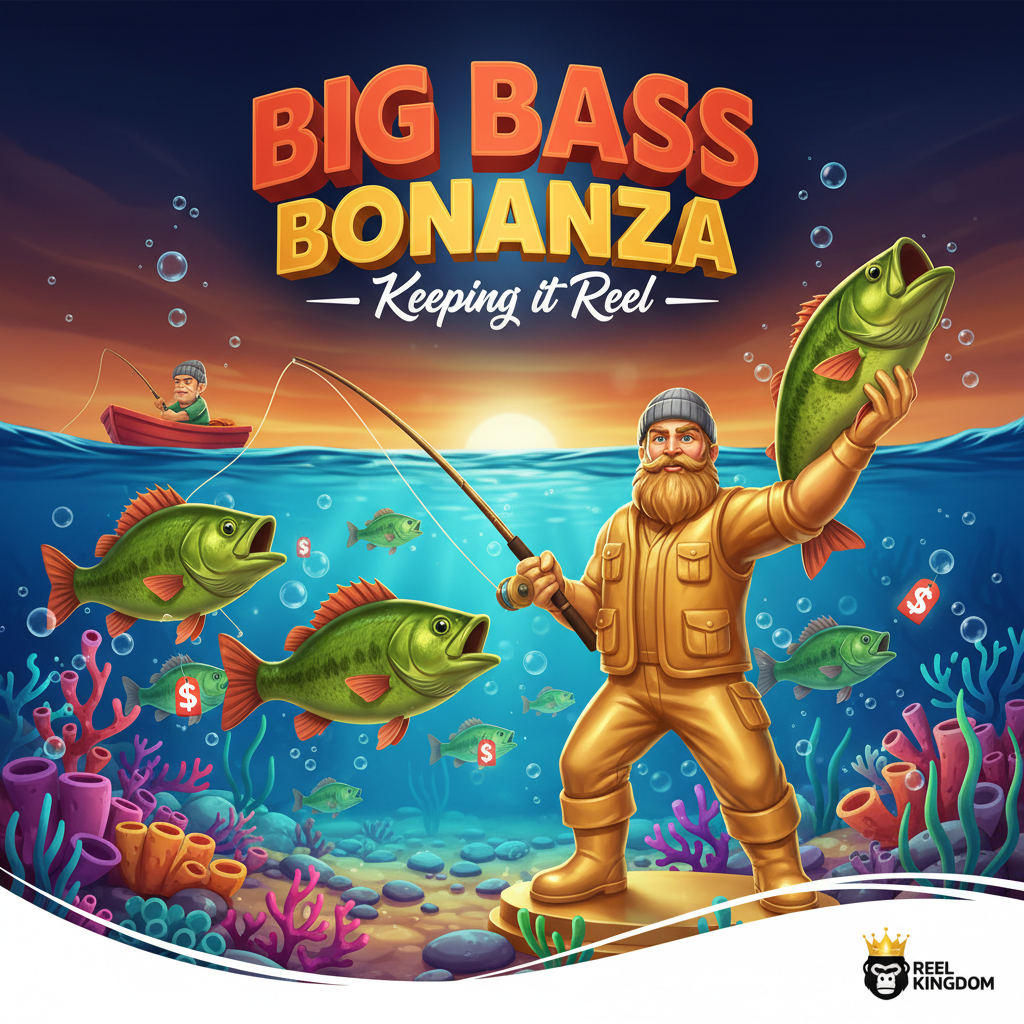 Big Bass Bonanza Keeping it Reel slot με ψαρά, χρυσά ψάρια και υποβρύχια θέματα ψαρέματος